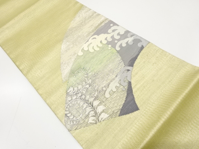 JAPANESE KIMONO / ANTIQUE FUKURO OBI / SILK / EMBROIDERY / RAGING WAVES & WISTERIA